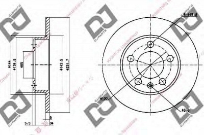 DJ PARTS bd1177 -  Тормозной диск